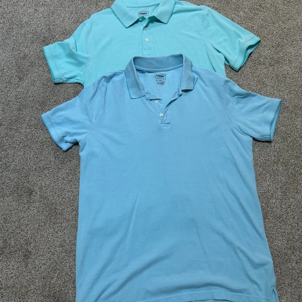 2 FOUNDRY POLO SHIRTS SIZE XLT   156